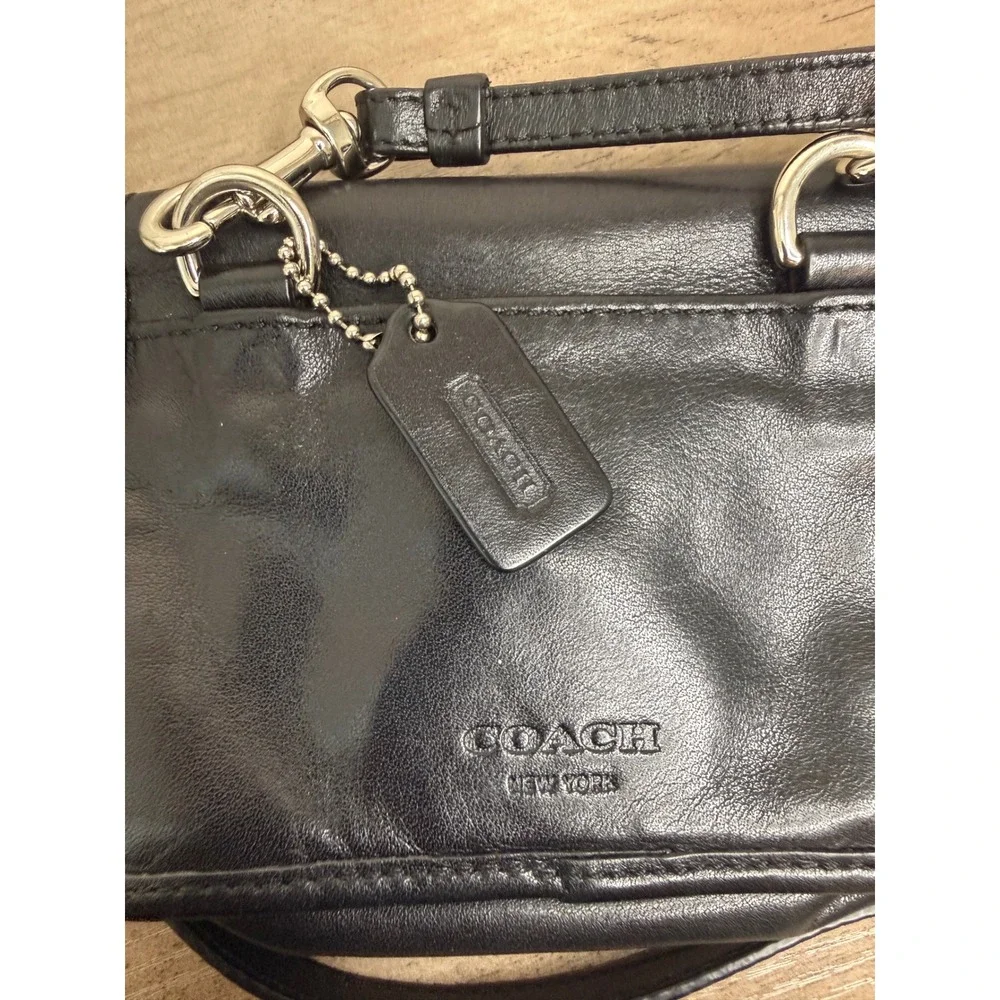 Leather mini crossbody bag, Coach Legacy Penny, black